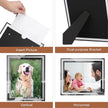 IZIDDO 8x10 Picture Frames Set of 4, Silver Mirror Photo Frame for Tabletop, Sliver Gifts Glass Picture Frame, Horizontally or Vertically