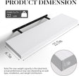 BAYKA Floating Shelves White, 22.5 inch Rustic Wood Wall Mounted Shelves for Bathroom, Bedroom, Living Room, Kitchen & Office, Hanging Shelf Deocr Display with 22 lbs Capacity, Set of 2
