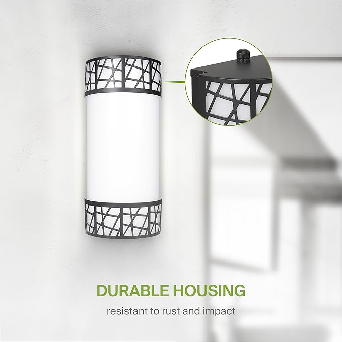 ASD 12 Inch LED Indoor Wall Sconce - Matte Black Modern Dimmable 15W 2700K-5000K Adjustable Wall Mounted Light Fixtures, Wall Lights for Bedroom, Bathroom, Living Room, Hallway Decor - ETL 4 Pack