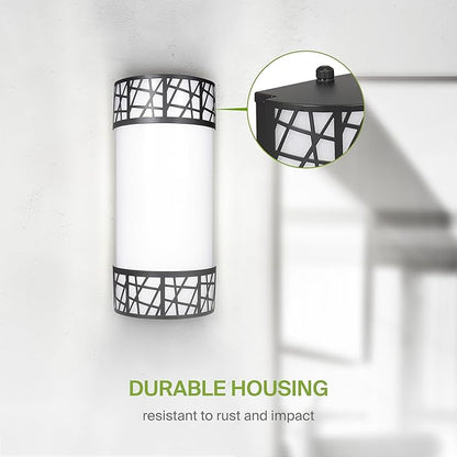 ASD 12 Inch LED Indoor Wall Sconce - Matte Black Modern Dimmable 15W 2700K-5000K Adjustable Wall Mounted Light Fixtures, Wall Lights for Bedroom, Bathroom, Living Room, Hallway Decor - ETL 4 Pack