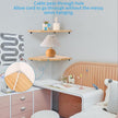 Wood Corner Wall Shelves Set of 2, Solid Wood Corner Floating Shelves, Round End Wall Mounted Floating Corner Shelf for Bedroom, Living Room and Kitchen (12 inch)