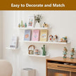 Oak Floating Shelves White for Wall 12 Inch (Upgrade Width 6