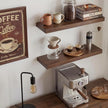 INHABIT UNION Walnut Floating Shelves for Wall, 24 in Wall Mounted Shelves Perfect for Bedroom, Bathroom, Living Room and Kitchen Decoration Storage（Set of 2）