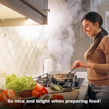 Under Cabinet LED Lights, Dimmable Under Cabinet Lighting, 4 Pack LED Lights for Kitchen Under Cabinet, Under Counter Light Natural White 4500K