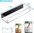 4 Pack Acrylic Spice Racks for Refrigerator and Oven, Magnetic Fridge Organizers and Storage, Clear