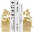 Book Ends, Gold Girl Thinker Design, Non-Skid Heavy Duty Resin Book Stopper for Books, Bookends with Base, Modern Bookends for Shelves, Resin, 1Pair/2Piece