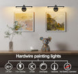 Black Picture Lights for Paintings Hardwired LED Wall Art Lighting 15.75