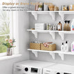 Forbena 24 Inch Wall Shelves for Bedroom Set of 3, Large Bathroom Floating Shelves for Wall, Long Decorative Hanging Arched Shelving Unit for Living Room Kids Girls Room Nursery Office (White)
