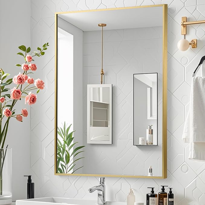 Gold Bathroom Mirror, 24