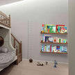 AZSKY Floating Photo Shelves Fair Light Walnut 24 Inch Picture Ledge for Storage Wall Book Shelves Hanging Picture Photo Frame Ledge Shelves with Lip a Set of 3 Same Sizes Kitchen Spice Rack