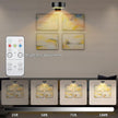 Wireless Magnetic Picture Lights LED Mural Light Rechargeable Battery-Powered Wall Frame Lights with 3 Lighting Modes, Remote Control, and Timer 3Pack White