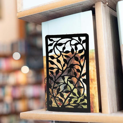 Tree Design Modern Bookends for Shelves, Metal Bookend Decorative Bookends Tree Bookends Supports, Unique Black Book Stoppers Black Non-Skid Book Stopper for Home Office School
