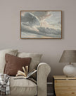 InSimSea Framed Canvas Wall Art Vintage Decor, Large Landscape Wall Art, Study of Clouds Painting, French Country Modern Farmhouse Decorations, Rustic Wall Decor for Living Room Bedroom, 20