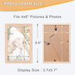 ATOBART 4x6 Picture Frame, OAK Wood Photo Frame with Perspex Glass for Vertical or Horizontal Tabletop Wall Display for Photos, Paintings, Posters, Artwork, Birthday Christmas Gift, Set of 6
