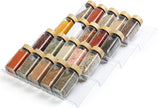 Spice Drawer Organizer 4 Tier, Acrylic Seasoning Organizer Rack, Clear Spice Rack Tray, Kitchen Seasoning Jars Drawers Insert (Jars Not Included/Expandable From 13