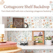 Floral Peel and Stick Wallpaper Vintage Wallpaper Colorful Wall Paper Wildflower Contact Paper for Cabinets Vinyl Renter Friendly Waterproof Self-Adhesive Bathroom Kitchen Bedroom 78.7