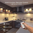 MYPLUS Under Cabinet Lighting with Remote, 4 Packs LED Pucks Lights,390Lm,12V,7.2W,24 Keys Remote Controll with Dimmable and Timing Function Led Lights for Kitchen,Closet,Cabinet,Counter