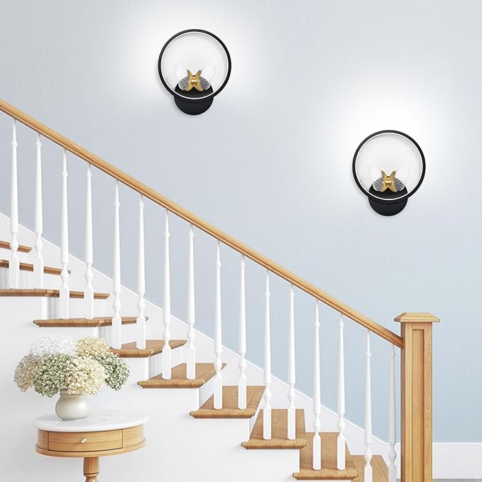 XEYOU 16W Modern Wall Sconce Lighting Indoor LED Creative Wall Light Fixture Butterfly Shape Decoration Wall Lamp for Living Room Bedroom Stair Corridor
