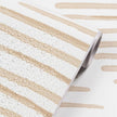 Modern White and Beige Peel and Stick Wallpaper 17.7