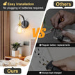 Black and Gold Wall Sconces Set of Two, Modern Wall Sconce Light with Clear Glass Shade,Indoor Wall Light Fixture Wall Lamps for Bedroom, Hallway, Bathroom