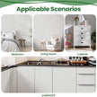 Abyssaly White Countertop Peel and Stick Wallpaper 15.7''x196.8'' White Contact Paper for New Environmentally Friendly Upgrade Silk Textured Embossed Wall Paper for Cabinets, Drawers, Countertops