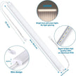 Litever Under Cabinet Lights Plug in, 6 pcs 12 Inches LED Light Strips. Super Bright Dimmable Extendable for Kitchen Counter Top Shelf Workbench Closet Display Bookshelf Lighting. Cool White 4000K