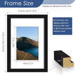 PEALSN 8x12 Picture Frame Set of 6, Display Pictures 6 x 8 with Mat or 8 x 12 without Mat for Wall Mounting or Table Top Display, Photo Frames Collage for Wall Decor, Black