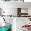 Art3d 6-Pack Slat Design 3D Wall Panels for Interior Wall Decor, 2x4 FT PVC Decorative Drop Ceiling Tiles - White