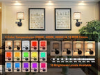 Battery Operated Wall Sconce with Remote Control, 15 Colors Dimmable Wireless Wall Sconces Set of Two, Rechargeable Cordless Wall Sconce Light, Swing Arm Wall Lamp with Grey Fabric Shade
