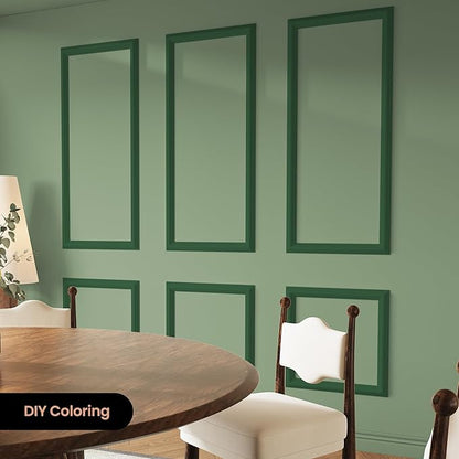 SmartStandard Pre-Cut Wall Molding Kit, 6-Frame Wainscoting Panels for Interior Wall Moulding Decor, Ready to Assemble Accent Panel