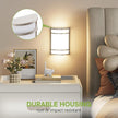 LED Indoor Wall Mount Light Fixture, Brushed Nickel Wall Sconce Lighting, 3000K 4000K 5000K Adjustable, Half Cylinder Hallway Light Fixture for Living Room Bedroom Porch