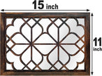 Wocred Set of 2 Rectangular Wall Mirror,Gorgeous Rustic Farmhouse Accent Mirror,Caramel Color Entry Mirror for Bathroom Renovation,Bedrooms,Living Rooms and More(11”x15”)