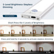 14inch Under Cabinet Lighting, 4 Pack Rechargeable Motion Sensor Light Indoor, Wireless Dimmable Magnetic Closet Lights, 58 LED Under Counter Lights for Kitchen, Wardrobe, Stairs, White Light