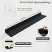 Axeman 36 Inch Floating Shelves | Black Picture Ledge Shelf Set of 3 | Rustic Wood Wall Shelves with Lip | 36