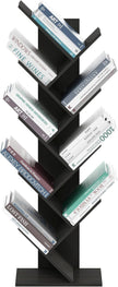 Furinno TREE Book Shelf, 9-Tier Bookshelf, Tree Bookcase with Angled Open Shelf, 8.4