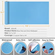 VEELIKE Light Blue Wallpaper Stick and Peel for Bedroom Kid's Room 15.7''x118'' Thick Removable Blue Contact Paper Waterproof Self Adhesive Blue Wall Paper for Bathroom Walls Cabinets Shelves Drawer