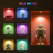 3 Pack Picture Light for Wall with 1200mAh Rechargeable Battery Operated Lights Remote Dimmable Timer Painting Light Magnetic 3 Adjustable Lighting RGB Modes Wall Decor Lights for Living Room (Black)