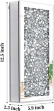 Crushed Diamond Mirrored Wall Decor Vase Crystal Silver Mirror Flower Vase Stunning Decorative Glass Hanging Planter for Home Decor Living Room Dining Room Bedroom Wall Decor.Can't Hold Water(2 Set)
