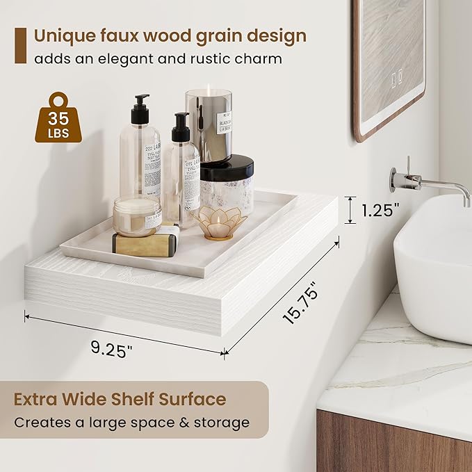 16in Floating Shelves for Wall, 16