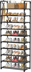 Shoe Rack, 10 Tier Shoe Storage Organizer,Fit 30-35 Pairs Shoes,Metal Tall Shoe Shelf for Closet,Entryway, Hallway,Garage,Bedroom,Cloakroom