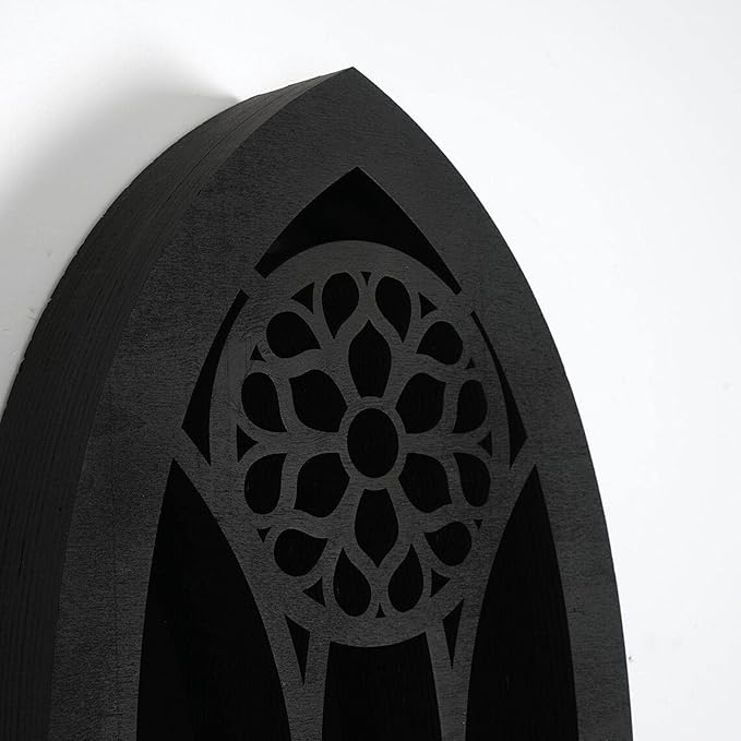 Wall Display Shelf Modern Church Window Design Stones Holder Wall Hanging Shelves for Kitchen Bathroom Office Gothic Room Decoration Bedroom