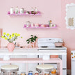 Rainbow Glitter Acrylic Floating Shelves, 23.6