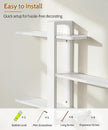 SUMGAR White Floating Shelves for Wall Mounted Shelving Unit All Pine Wood 3 Tier Large Shelf for Bedroom Living Room Office Bathroom Home Decoration Storage Plant Photo Display Modern 20in