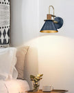 Rustic Wall Sconces Set of Two, HWH Indoor Wall Sconce 1-Light Barn Vanity Light, Hammered Barn Wall Lamp for Bathroom Bedroom Kitchen, Hammered Metal Shade, Navy Blue Finish, 5HZG74B-2L BL+BG