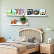 AZSKY Floating Bookshelf for Kids, Cloud Picture Ledge Shelf - White, 15.7 Inches, Nursery Book Shelves Set of 3, Floating Shelves Baby & Toddler Room Decor