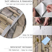 Abyssaly Stone Wallpaper Brick Wallpaper Peel and Stick Stone Backsplash Self-Adhesive Removable Vinyl Wall Paper Grey Faux Brick Shelf Liner 17.71