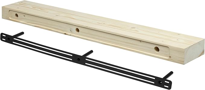 Dogberry Collections Smooth Timber Floating Shelf – Versatile Wood Mantel & Wall Shelf (Unfinished, 36 in.)