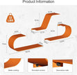 Orange Floating Shelves Set of 3, Orange Metal Decor, Unique Mounted Floating Shelf, Modern Long Wall Shelf, Large Wall Shelves for Bedroom, Bathroom, Living Room