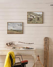 InSimSea Framed Canvas Wall Art Vintage Decor, Sheep on the Dunes Wall Pictures Farmhouse Decor Wall Art, Large Wall Art Living Room Decoration, Bathroom Bedroom Office, 12