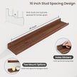Axeman 36 Inch Floating Shelves | Walnut Picture Ledge Shelf Set of 3 | Rustic Wood Wall Shelves with Lip | 36